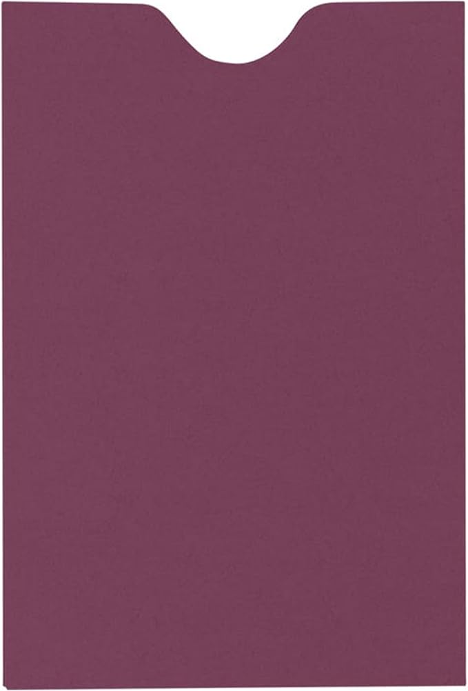 LUXPaper Credit Card Sleeves | 2 3/8" x 3 1/2" | Vintage Plum | 80lb. Text | 50 Qty