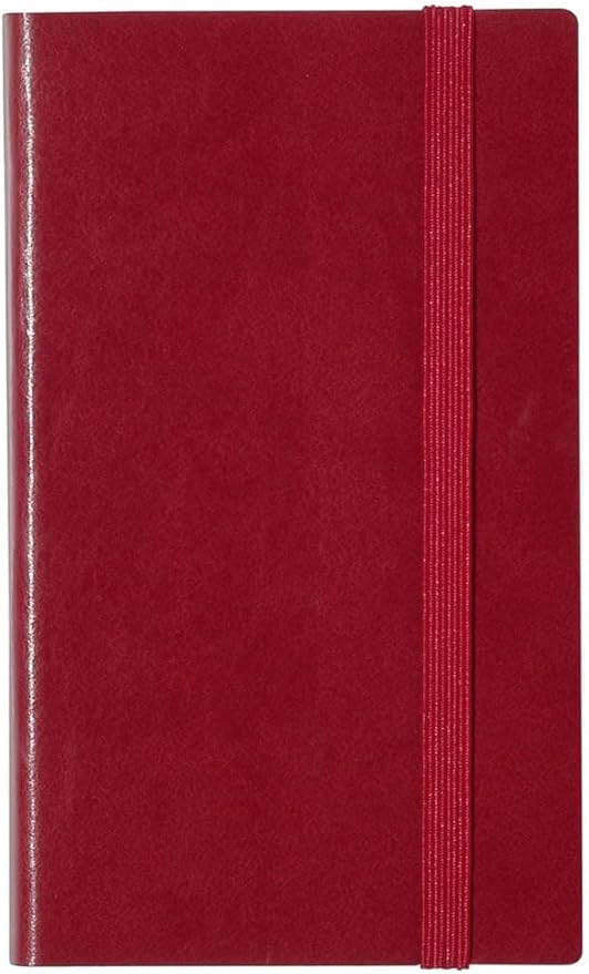 MARK’STYLE B7 Compact Daily & Monthly Planner 12-Month (Jan–Dec 2026, 464 Pages) with Hourly Layout (Oriental Red)