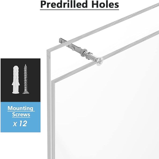MaxGear Acrylic Sign Holder 11 x 17 inches Wall Mount Sign Holder with Screws Clear Plastic Wall Sign Holder Acrylic Frame for Office, Home, Store, Restaurant, Landscape, 6 Pack