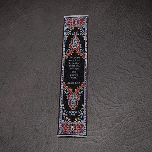 Logos Bookmark -Psalm 63:3, Christian, Cloth Carpet Bookmark