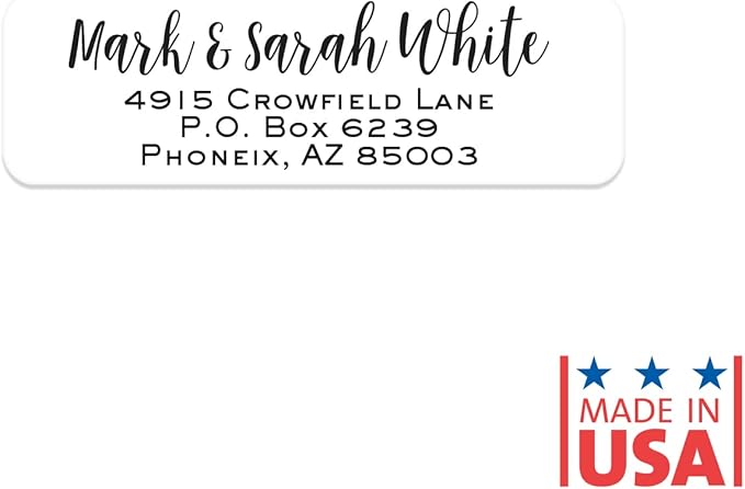 Mixed Script Font Rolled Address Labels/Roll of 250 Chic Black and White Personalized Address Labels/Designer Return Address Stickers in Elegant Plastic Dispenser