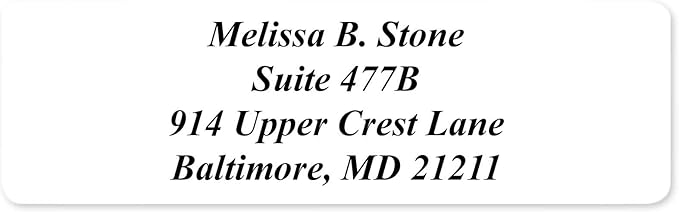 White Personalized Return Address Labels Without Dispenser - Roll of 500 Custom Stickers