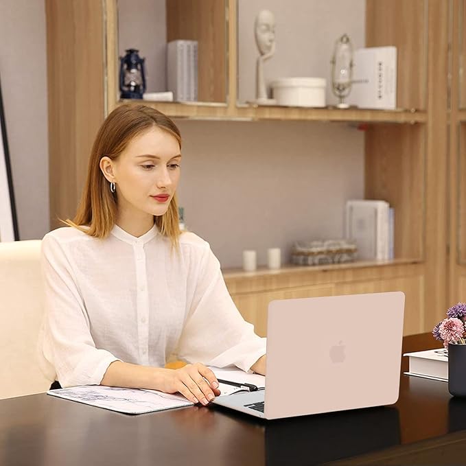 MOSISO Compatible with MacBook Air 13 inch Case 2025 2024 2023 2022 M4 A3240 M3 A3113 M2 A2681, Plastic Hard Shell&Keyboard Cover&Screen Film&Type C for MacBook Air 13.6 inch Case, Camel