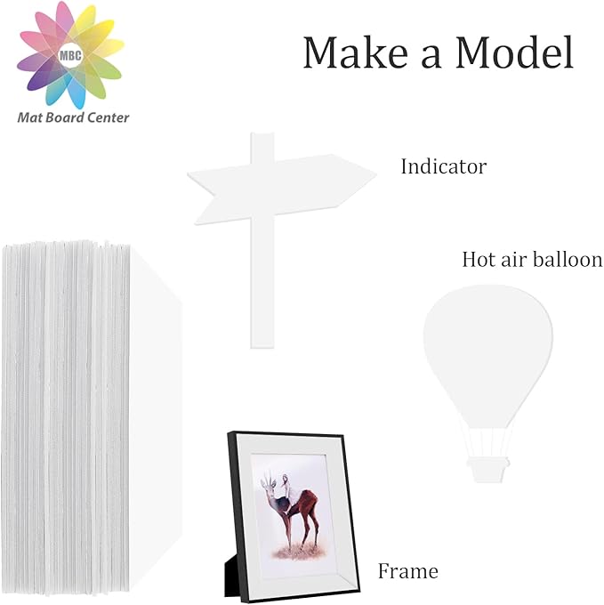 Mat Board Center, Pack of 10 Acid-Free Foam Boards, 9x12 inch White Foam Boards, 1/8" Thick