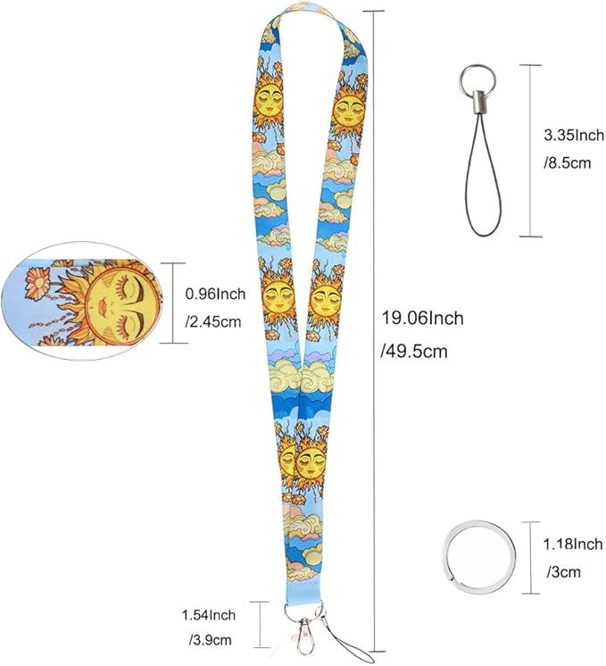Yiflin Cute Neck Lanyard for Keys, Wallet, Id Card Holder, Cool Keychain Lanyard for Women, Men, Teacher