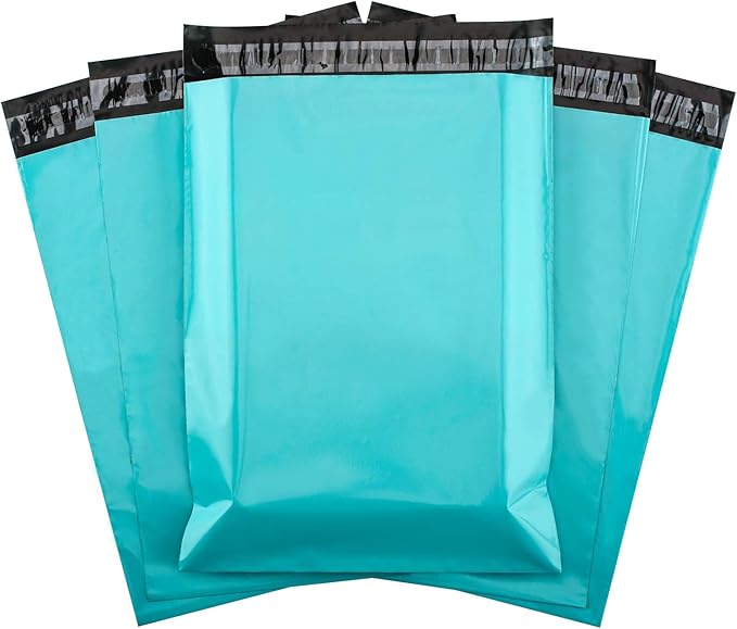 Metronic Poly Mailers 12x15.5 100 Pack Teal, Medium Size Shipping Bags for Clothing, Strong Self-Seal Mailers Poly Bags Shipping Envelopes, Thick Mailing Bags Package Bags bulk for Small Business
