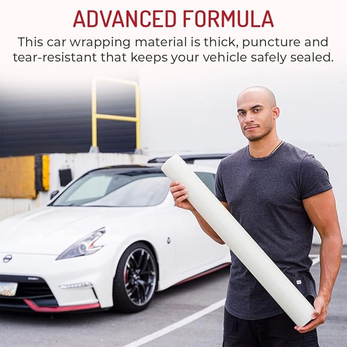 Hi-Tech Collision Crash Wrap, 36" X 100' X 3 MIL, Wreck Wrap for Damaged Vehicles, Super Sticky Adhesive, Automotive Crash Protection Film, Clean Removal (1 Pack)