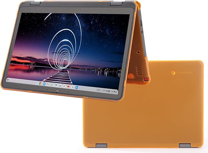 mCover Hard Shell Case ONLY Compatible for 2023~2024 12.2" Lenovo 500E Yoga Chromebook Gen 4 Gen4 2-in-1 Laptop (NOT Fitting Any Other Lenovo Models)- Orange
