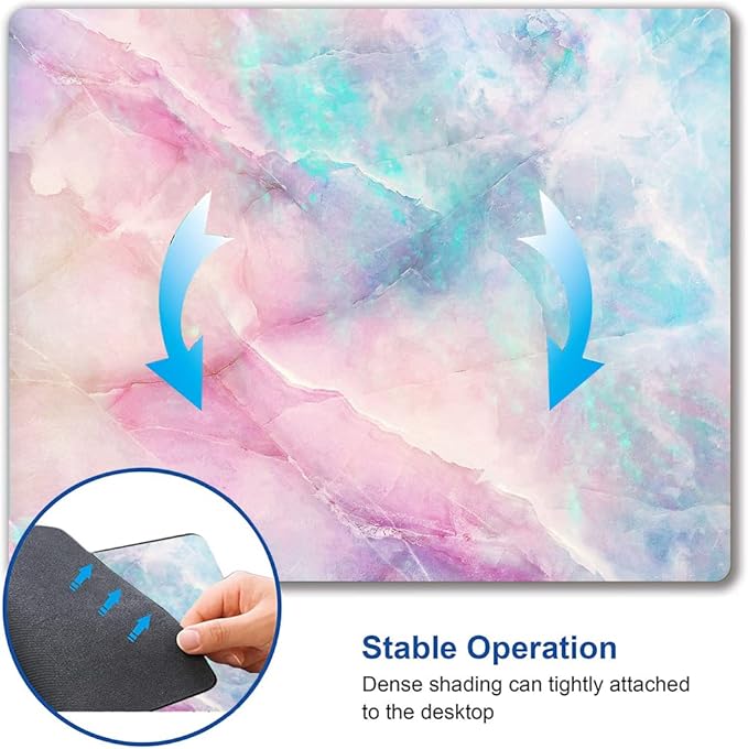 Mouse Pad, Premium-Textured Mouse Mat, Non-Slip Rubber Base Mousepad for Laptop, Computer & PC,9.5×7.9 in,Dream Marble