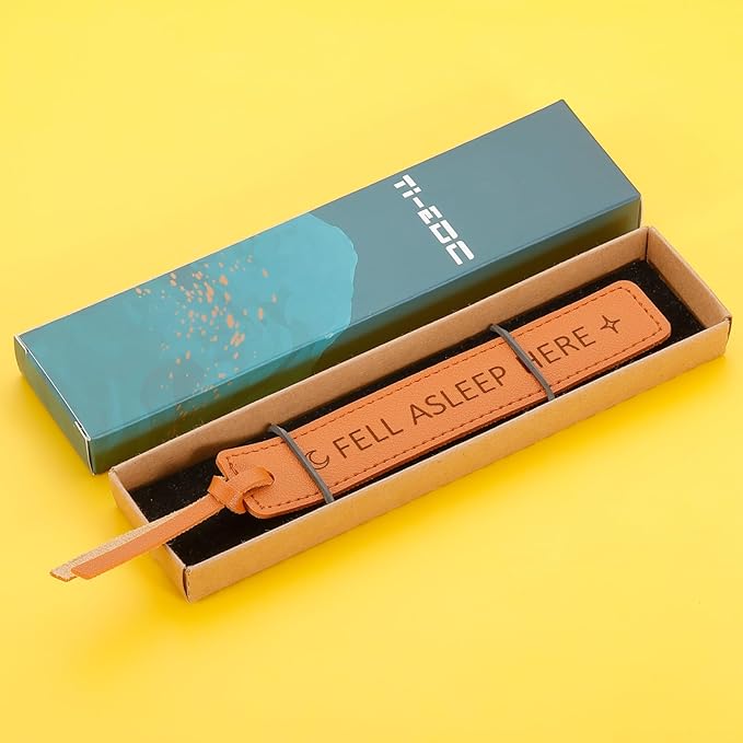 Leather Bookmark Wedding Reader Wedding Party Gift Wedding Gift for Book Lovers Bookish Gift Fell Asleep Here Book Marks for Reading Women Leather Anniversary Gifts for Her Women