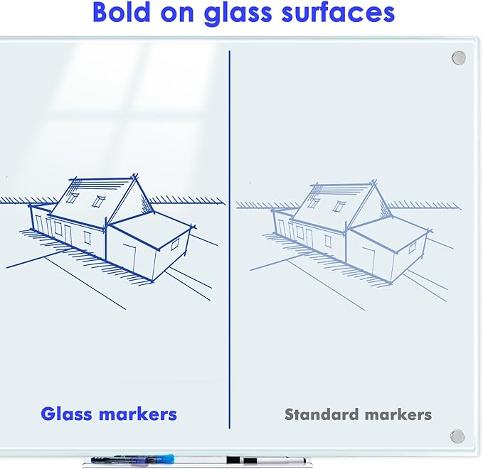maxtek Dry Erase Markers Chisel Tip, Assorted Colors, Glass Whiteboard Markers for Dry Erase Board, Acrylic Planning Board, Mirrors, Windows, Classroom Must Haves, 8 Count