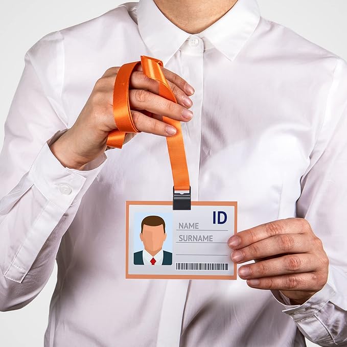 Eaasty Black Gripper Card Holder Clamps Black Swipe Plastic ID Card Secure Badge Holder for Standard Thickness ID Badge, CAC, Chip or Swipe(20 Pcs)