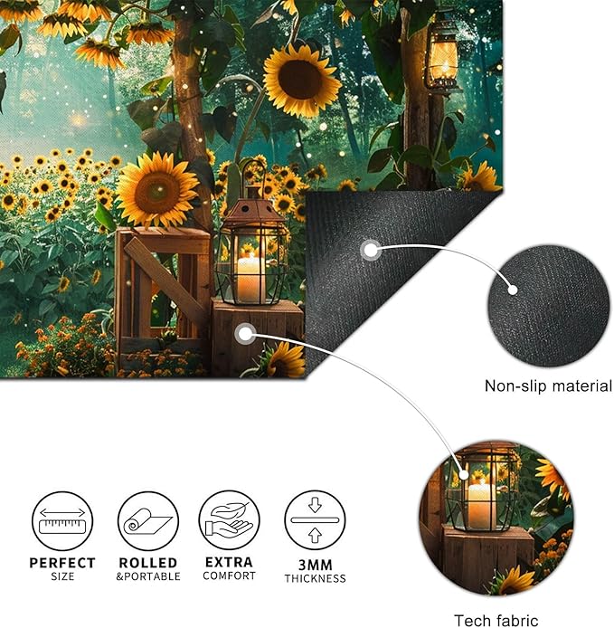 Mouse Pad 31.5 x 11.8 Inch XL Large Desk Mat Sunflower Extended Keyboard Pad Non Slip Computer Mat Waterproof Gaming Mouse Pad Nature Style Mousepad Desk Accessories for Home Office Setup