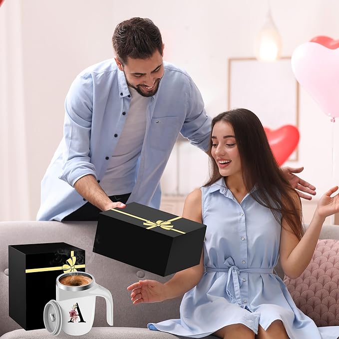 Personalized Initial Magnetic Stirring Coffee Mug Stainless Insulated Travel Cup Mother Best Mama Mom Daughter Son Christmas Present Valentines Birthday Groom Bride Day Mother In Law Special Gifts,K