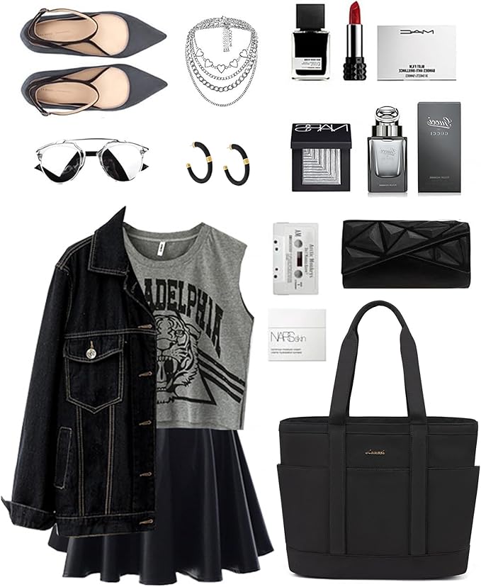 LOVEVOOK Tote Bag for Women,Lightweight Work Bag for Teacher, 15.6 Inch Laptop Bag,Large Shoulder Bag