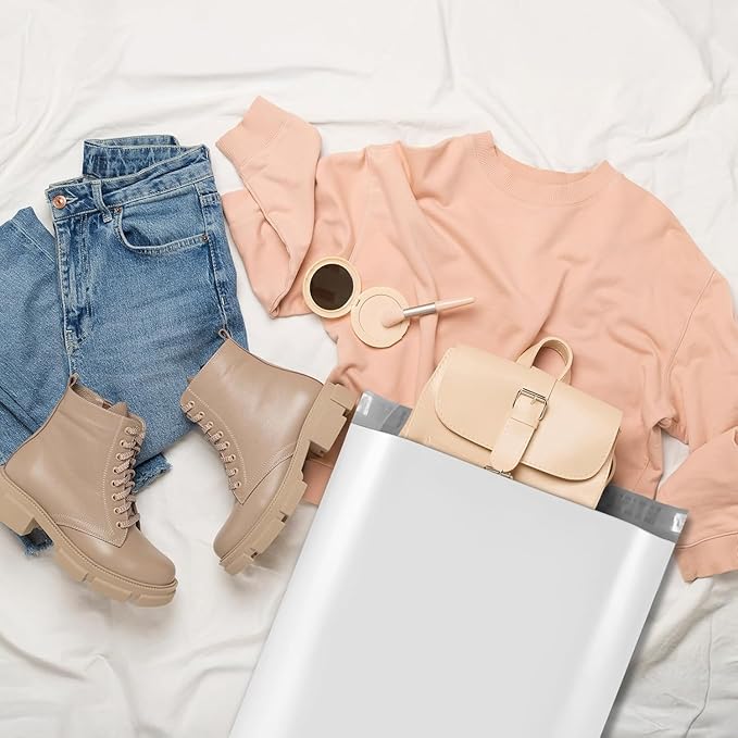 Metronic Poly Mailers 17.7x22 500Pack, Large Shipping Bags for Clothes Bulk,Strong Self Adhesive Shipping Envelopes for Small Business,Waterproof Mailing Envelopes Bulk for Packaging White