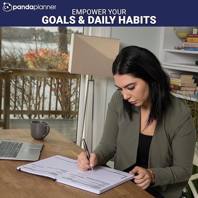 Panda Planner Pro A4 Daily Planner 2026 โ 6 Month Undated Planner with Hourly Schedule, Large 8.5x11 Layout, To Do List, Daily Journal, Goal Planner, Habit Tracker & Gratitude Organizer for Home/Office โ Purple