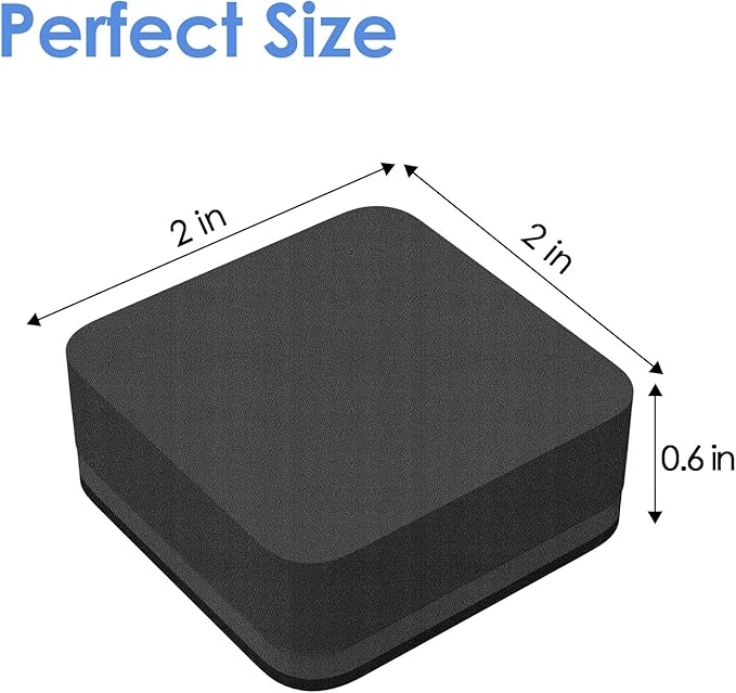MaxGear Dry Erase Erasers, 48 Pack Magnetic Whiteboard Erasers for Classroom, Mini Whiteboard Cleaning Pads Bulk, Chalkboard Wiper Teacher Supplies for School, Office, Home (Black, 2 x 2 x 0.6 Inch