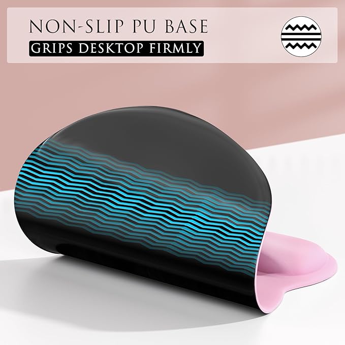 MROCO Ergonomic Mouse Pad with Gel Wrist Rest, Comfortable Mousepad with Smooth Wrist Support Surface and Non-Slip PU Base for Pain Relief, Computer, Laptop, Office & Home, 9.4 x 8.1 in, Pale Pink