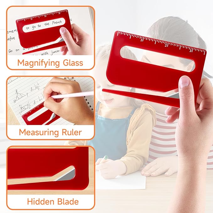 12-Inch A4 Paper Cutter 3-Piece Set with Automatic Safety Guard, Precision Side Ruler, Non-Slip Base – Ideal for Craft Paper Gift Cards Coupons Labels Photos – Durable Pink Trimmer for Home & Office