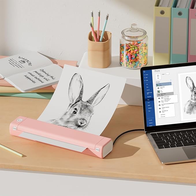 M08F Portable Printer Case - Sturdy EVA Travel Bag, Compatible with Itari, PhoPRT, COLORWING, Odaro, Phomemo Portable Printer and HPRT MT800 Thermal Printer, Lightweight