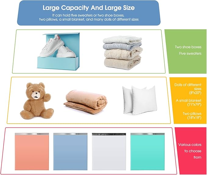 Metronic Poly Mailers 24x24 100Pack Blue, Large Shipping Bags for Clothing, Strong Self-Seal Mailers Poly Bags Shipping Envelopes, Thick Mailing Bags Large Package Bags for Small Business