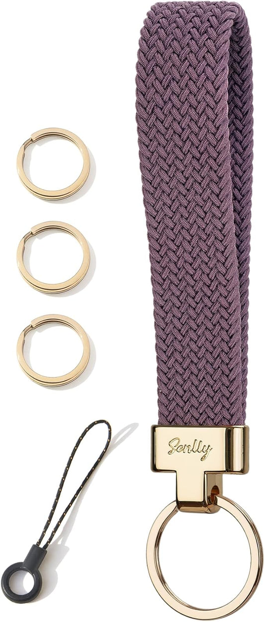 SENLLY Wristlet Lanyard, Stretchy Keychain Holder, Original Elastic Anti-Drop Design Keyring