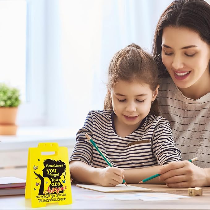 MBL Inspirational Positive Gifts Women - You are Awesome, Motivational Mental Health Self Love Gift for Female Coworker College Student Birthday Christmas, Little Reminders Office Dorm Decor Sign