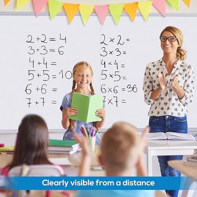 maxtek Dry Erase Markers, 38 Count Chisel Tip Whiteboard Markers, 6 Assorted Colors, Low Odor Dry Erase Pens for School Office