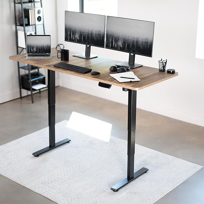VIVO Reclaimed Wood Universal 71 x 30 inch Solid One-Piece Table Top for Standard and Sit to Stand Height Adjustable Home and Office Desk Frames, DESK-TOP71P