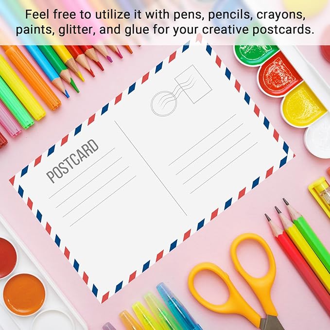 MaxGear Postcards for Mailing, 4" x 6" Cardstock Paper Postcard Paper, Blank Postcard Christmas Card, 300 GSM Thank You Postcards Printable Post Cards, 60 Pack White Blank Post Cards Bulk