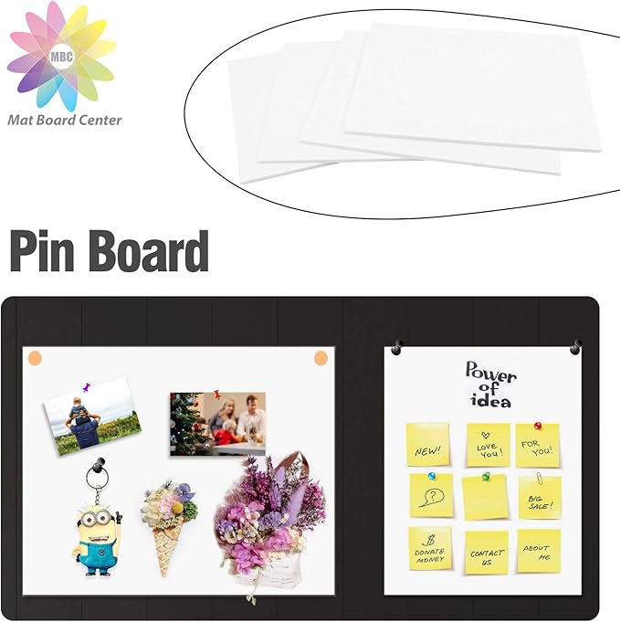 Mat Board Center, Pack of 10 Acid-Free Foam Boards, 12x16 inch White Foam Boards, 1/8" Thick