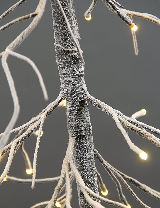 Lightshare 13FT Snowy Fir Tree, 328 LED Lights, for Indoor and Outdoor Use, Warm White, for Home Festival Party Christmas