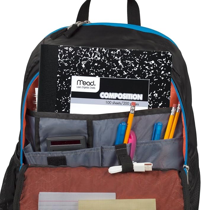 Mead Composition Notebooks, 12 Pack, Wide Ruled Paper, 9-3/4" x 7-1/2", 100 Sheets per Comp Book, Black Marble (72936)