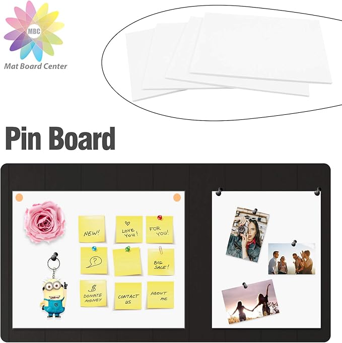 Mat Board Center, Pack of 10 Acid-Free Foam Boards, 11x14 inch White Foam Boards, 1/8" Thick