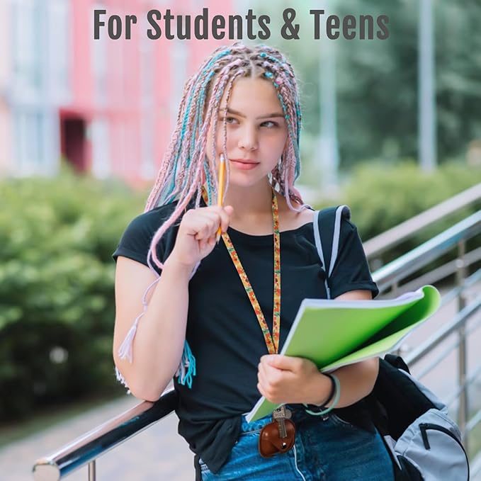 MNGARISTA Neck Lanyard for Keys, Floral Key Lanyard for Women, Durable ID Lanyards with Keyring and Clasp for ID Badges, School ID or Wallets, Minimalism