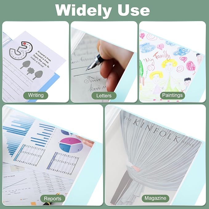 M&G 30-Pocket Binder with PP Plastic Sleeves A4(Blue), Art Portfolio Folder with Clear Sheet Protectors, Display 60 Pages for Organizing Documents, 310x235x20mm