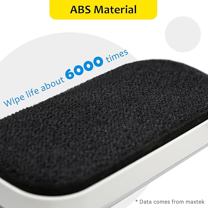 maxtek Magnetic Dry Erase Eraser, Glass Board Erasers, 2 Pack, Whiteboard Eraser for Dry Erase Board, Glass Board, Calendar Board, Office and School Supplies (Pure White)