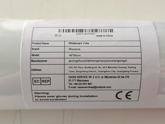 Magnetic Dry Erase Whiteboard Paper, 16" x 24" Self Adhesive Whiteboard for Wall, Easy to Write and Clean Dry Erase Board for Kids, Office, Home, with Marker, Magnetic Eraser and Magnets