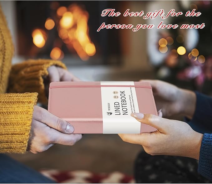 Lined Journal Notebook, 366 Pages, 100Gsm Leather Hardcover Journals for Writing Thick A5 College Ruled Classic Notebook with Pen Loop, Daily Journal for Women Men Travel Business Work Office