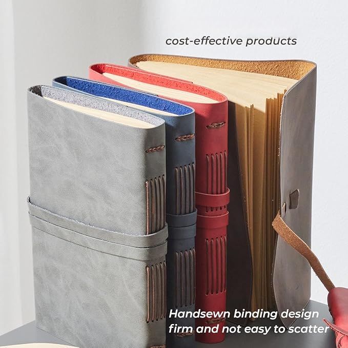 Leather Journal Notebook - Genuine Leather Journals for Writing 8x10 Inches, Large Size Vintage Journal For Men and Women, Artist,Travel Journal, Brown