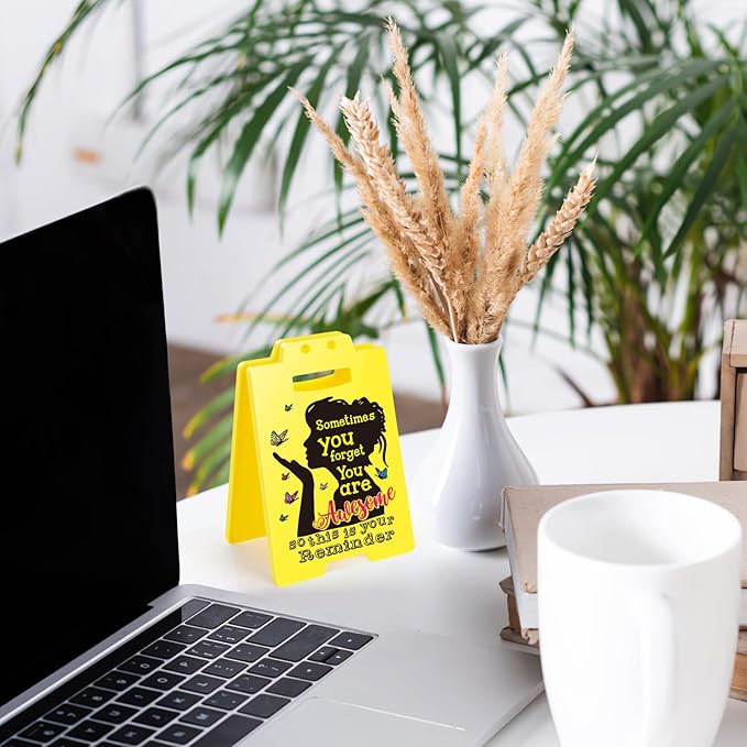 MBL Inspirational Positive Gifts Women - You are Awesome, Motivational Mental Health Self Love Gift for Female Coworker College Student Birthday Christmas, Little Reminders Office Dorm Decor Sign