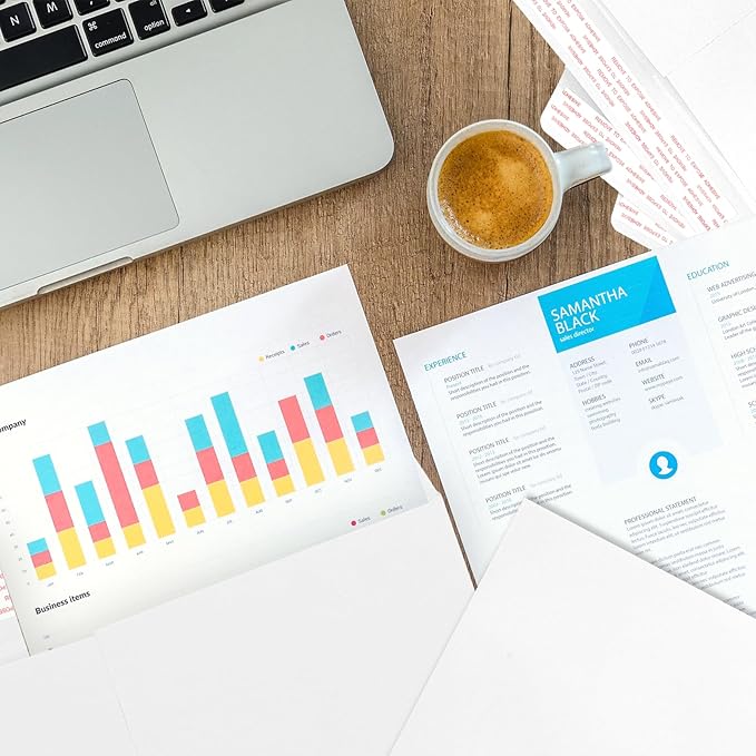 100 Pack 10x13 White Catalog Envelopes Self Seal, Goefun 100GSM Paper White Large Envelopes for Mailing, Organizing and Storage