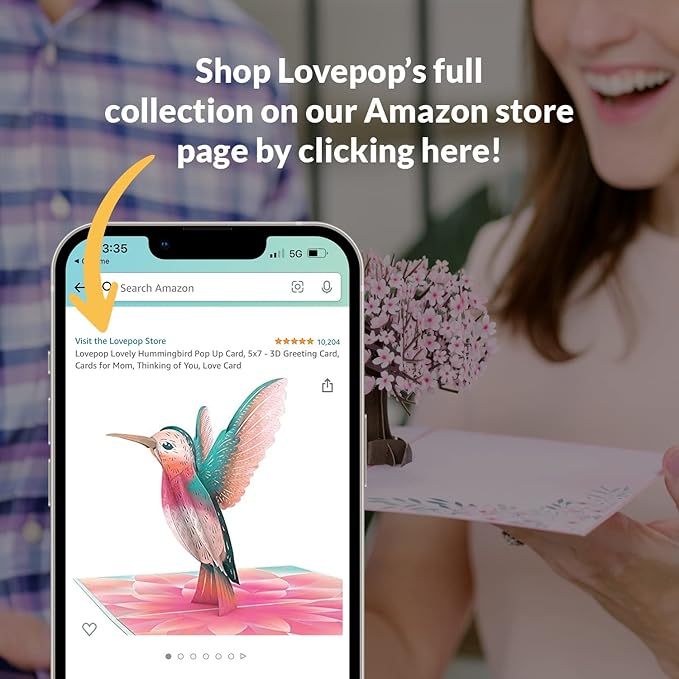 Lovepop Birthday Pop-Up Card for Her, Him, Men, Women - 3D Animal Greeting Cards - Birthday - 5" x 7" - Blank Notecard & Envelope Included