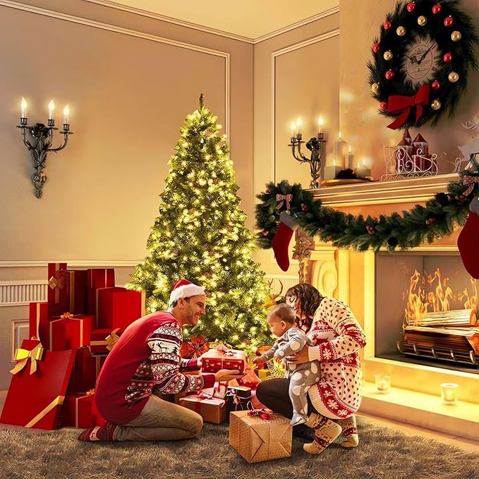 Novtech Christmas LED Outdoor String Lights 164FT 2000LEDs Xmas Fairy Plug in Christmas Lights - Waterproof Decorative String Lights for Home Garden Wedding Party Holiday - Warm White