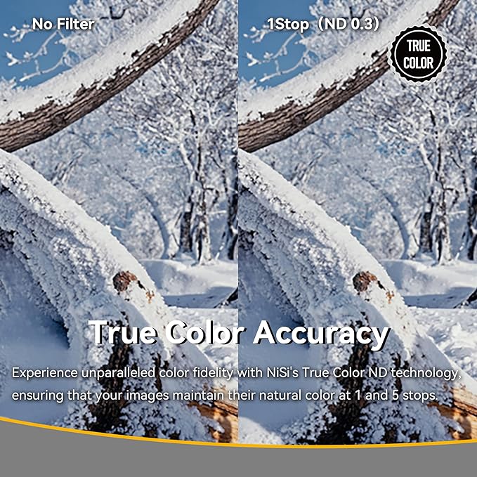 NiSi - 82mm Swift True Color ND-Vario, 1-5 Stops (ND2-ND32) Variable ND Filter, Waterproof Nano Coating Optical Glass, with Lens Filter Case and Lens Cap - Compatible with NiSi Swift System Filters