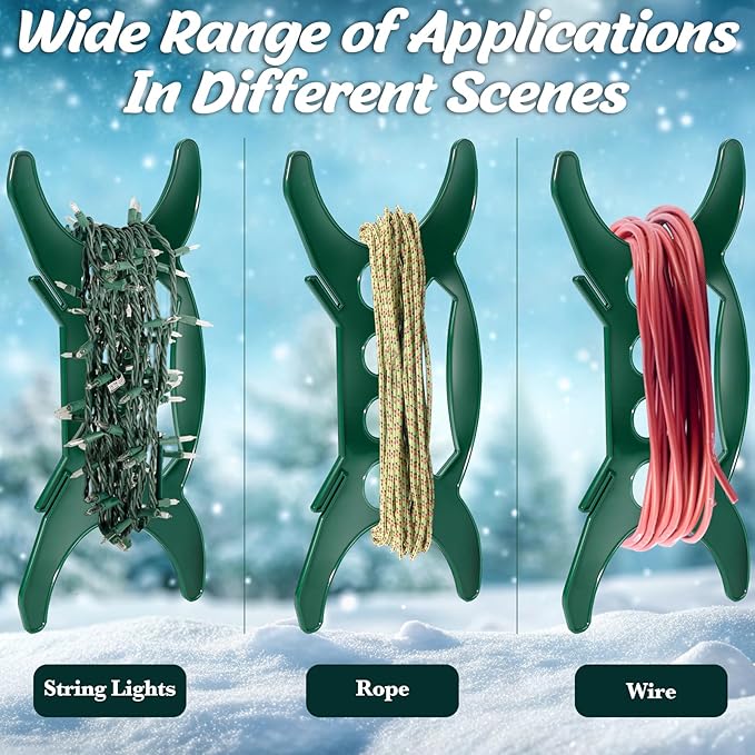 YUNVI 18 Pcs All Purpose Light Storage Holder, Christmas Light Wrap Storage Organizer, Holiday Light Storage Reels for Tree Lights,Extension Cord,Wire Hose Storage