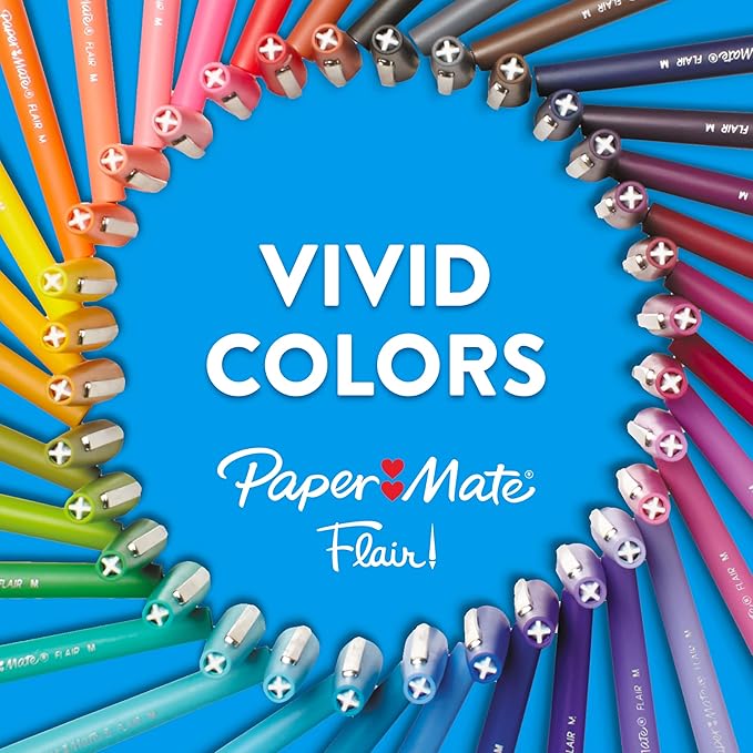 Paper Mate Flair Felt Tip Pens Ultimate Pack, Features 5 Different Types of Pens, Assorted Colors, 60 Count - Creative Fun, Classroom Essentials, Teacher Supplies, Arts & Crafts