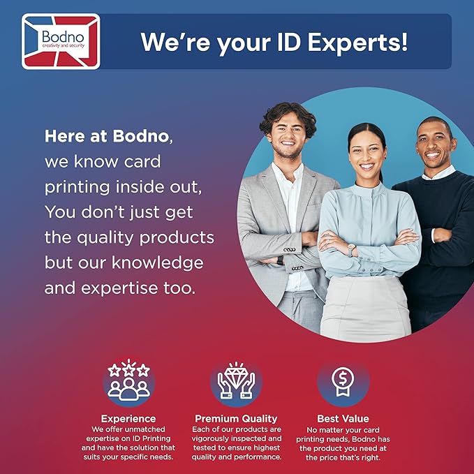 Bodno Evolis Primacy 2 Single Sided ID Card Printer & Complete Supplies Package Bronze Edition ID Software