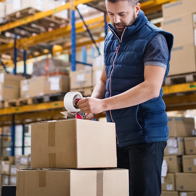 JARLINK Clear Packing Tape (12 Rolls), Heavy Duty Packaging Tape for Shipping Packaging Moving Sealing, 3.2mil Thick, 1.88 inches Wide, 60 Yards Per Roll, 720 Total Yards